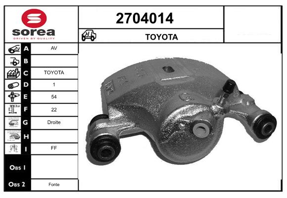 Etrier frana 2704014 EAI