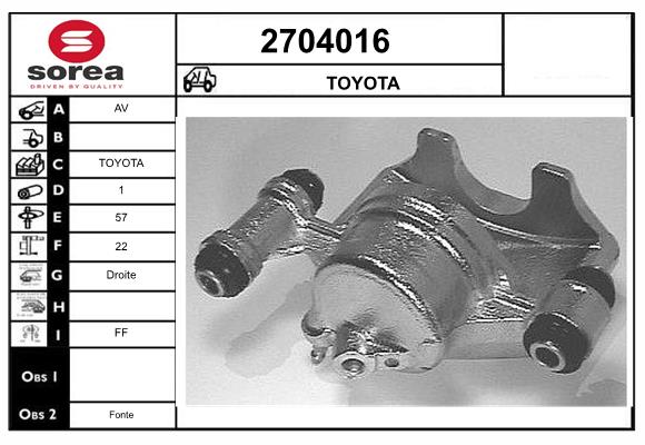 Etrier frana 2704016 EAI