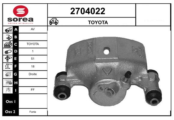 Etrier frana 2704022 EAI