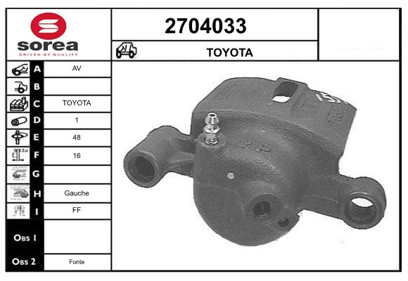 Etrier frana 2704033 EAI
