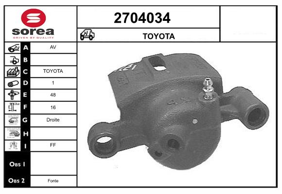 Etrier frana 2704034 EAI