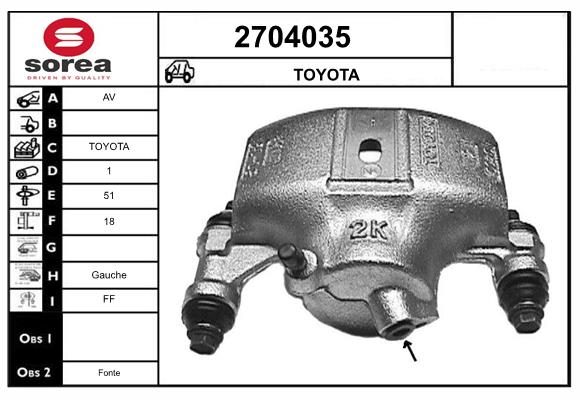 Etrier frana 2704035 EAI