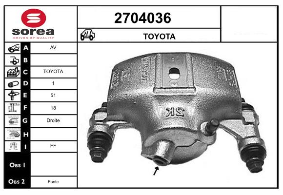 Etrier frana 2704036 EAI