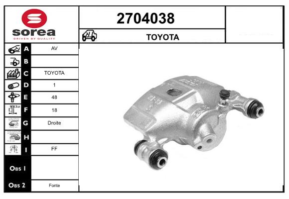 Etrier frana 2704038 EAI