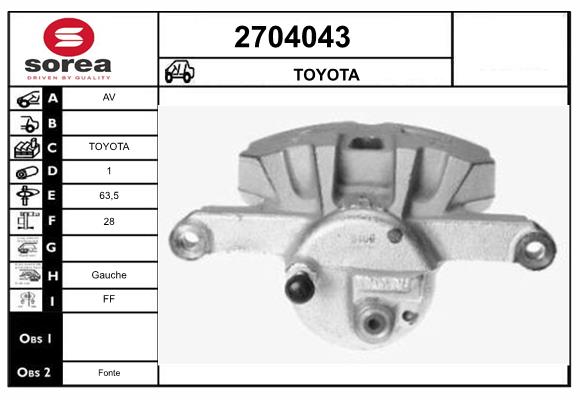 Etrier frana 2704043 EAI