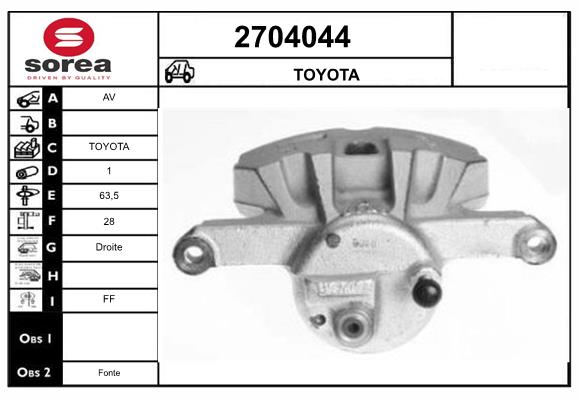 Etrier frana 2704044 EAI