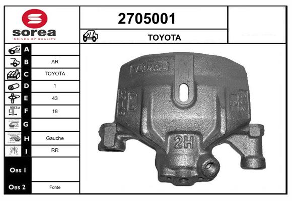 Etrier frana 2705001 EAI
