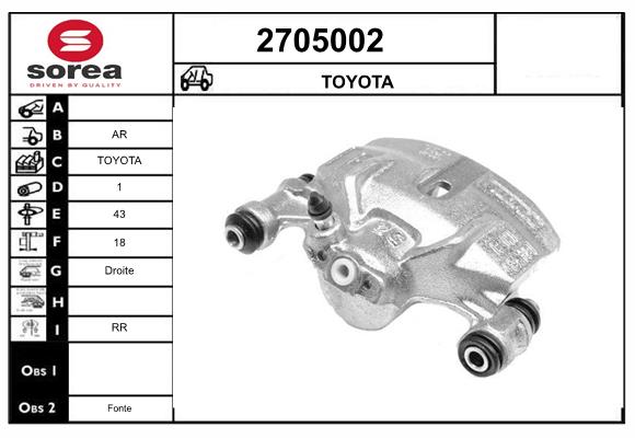 Etrier frana 2705002 EAI