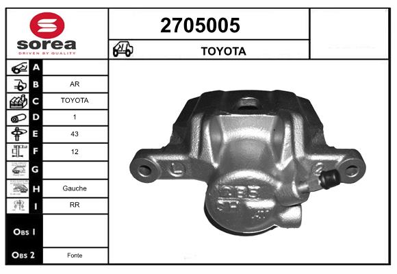 Etrier frana 2705005 EAI