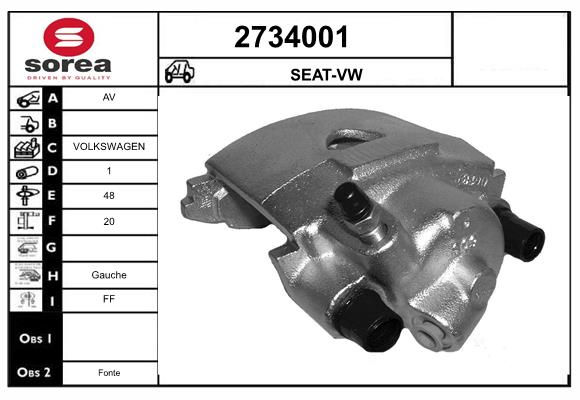 Etrier frana 2734001 EAI