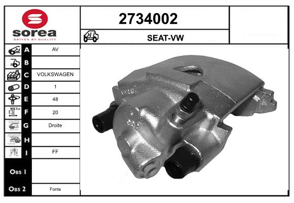 Etrier frana 2734002 EAI