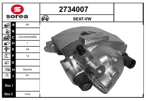 Etrier frana 2734007 EAI