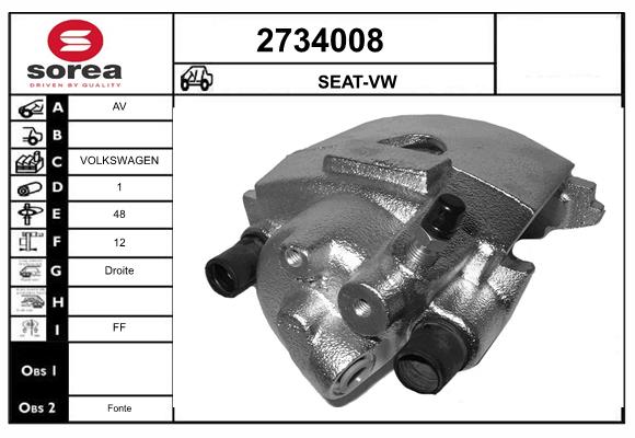Etrier frana 2734008 EAI