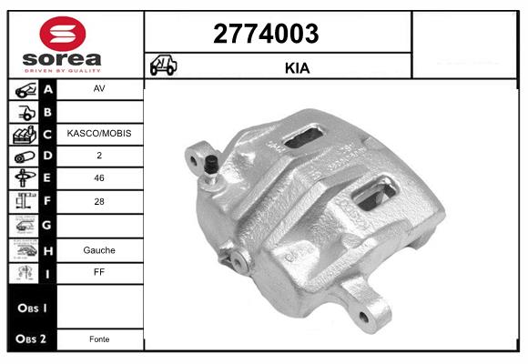 Etrier frana 2774003 EAI