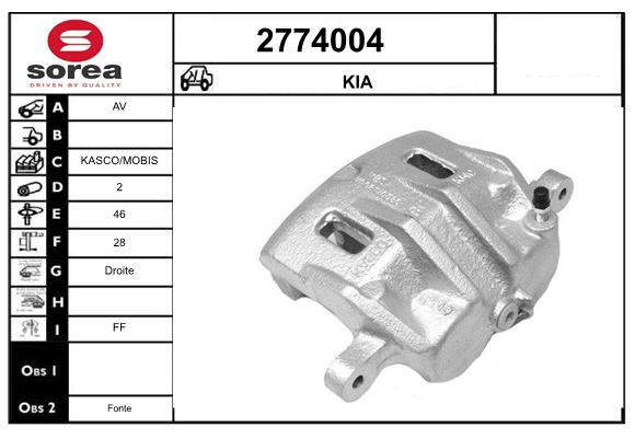 Etrier frana 2774004 EAI