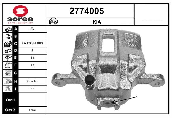 Etrier frana 2774005 EAI