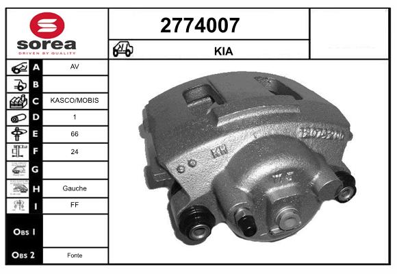 Etrier frana 2774007 EAI