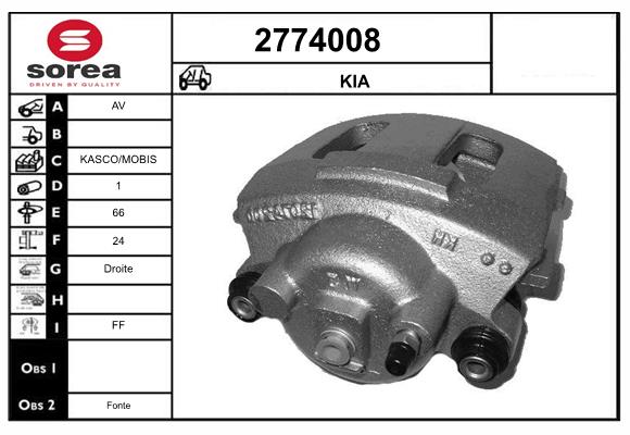 Etrier frana 2774008 EAI