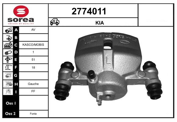 Etrier frana 2774011 EAI