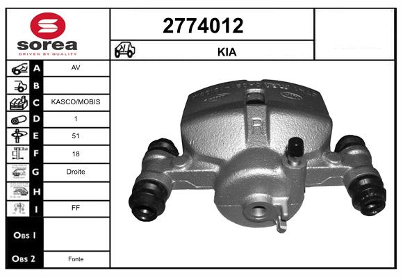 Etrier frana 2774012 EAI