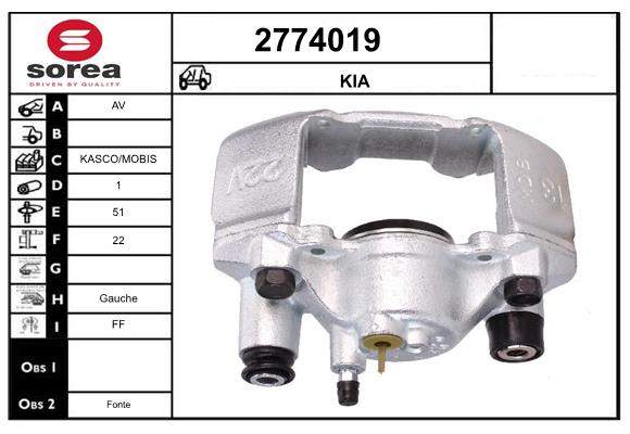 Etrier frana 2774019 EAI