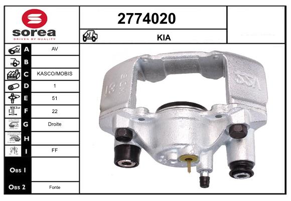 Etrier frana 2774020 EAI