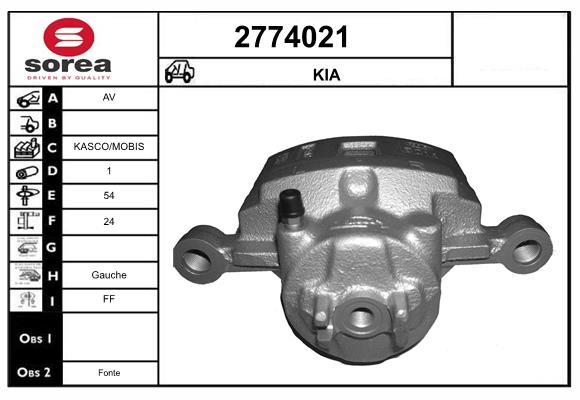 Etrier frana 2774021 EAI