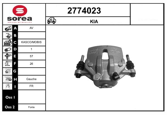 Etrier frana 2774023 EAI