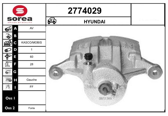 Etrier frana 2774029 EAI