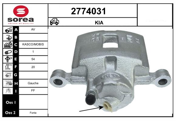 Etrier frana 2774031 EAI