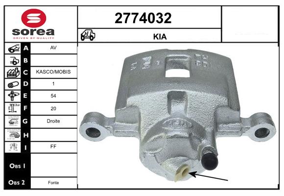 Etrier frana 2774032 EAI