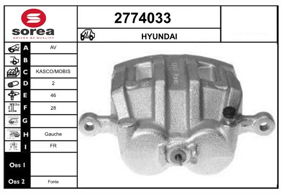 Etrier frana 2774033 EAI