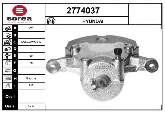 Etrier frana 2774037 EAI