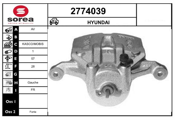 Etrier frana 2774039 EAI