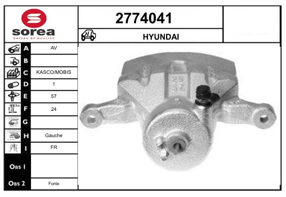 Etrier frana 2774041 EAI