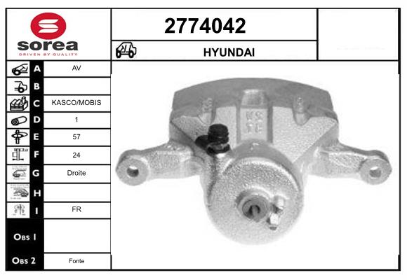 Etrier frana 2774042 EAI