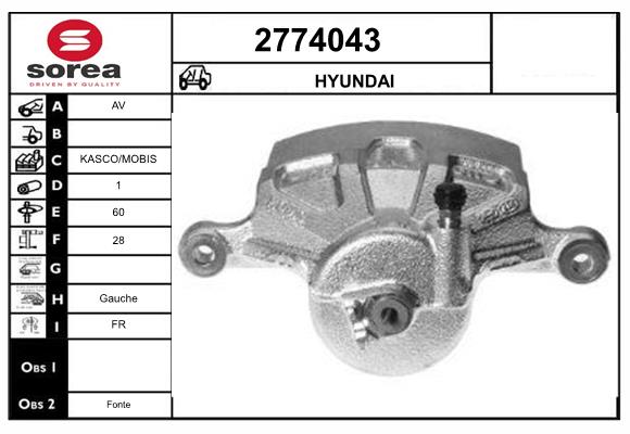 Etrier frana 2774043 EAI