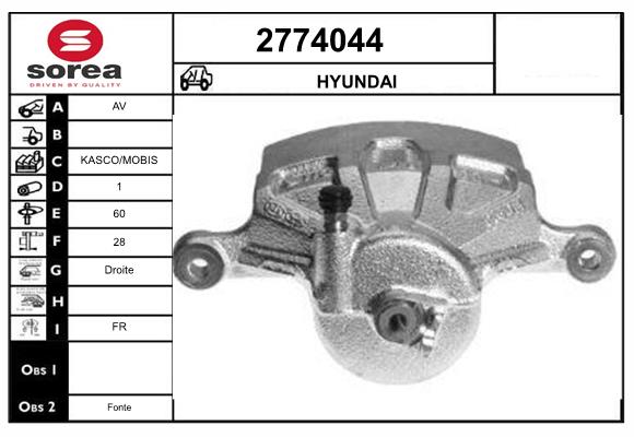 Etrier frana 2774044 EAI