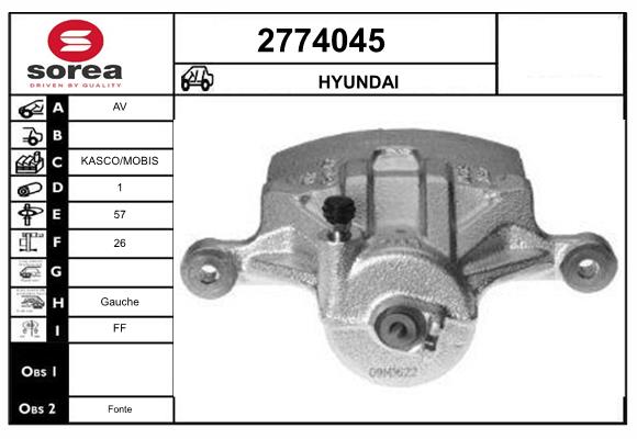 Etrier frana 2774045 EAI