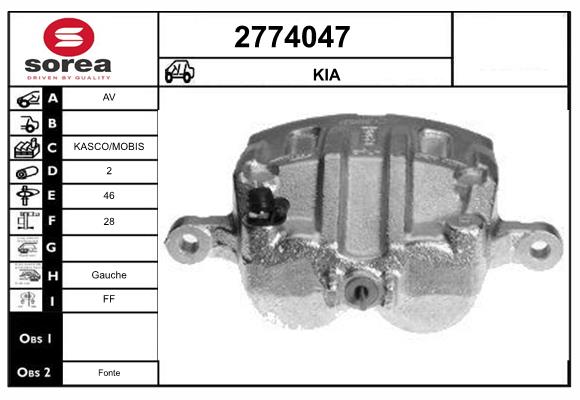 Etrier frana 2774047 EAI