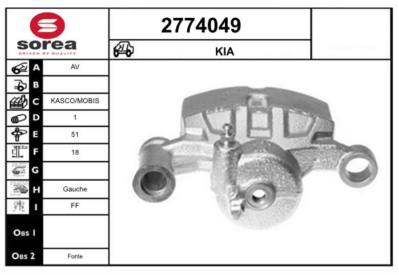 Etrier frana 2774049 EAI