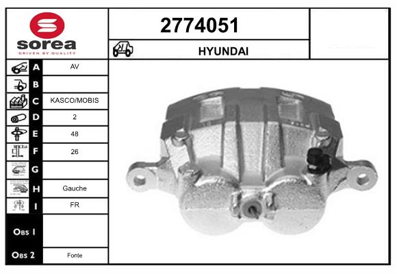 Etrier frana 2774051 EAI
