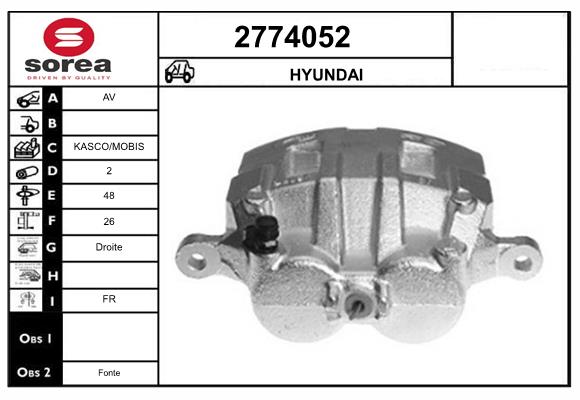 Etrier frana 2774052 EAI