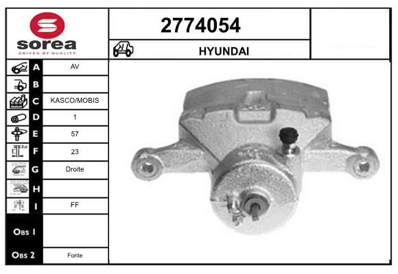 Etrier frana 2774054 EAI