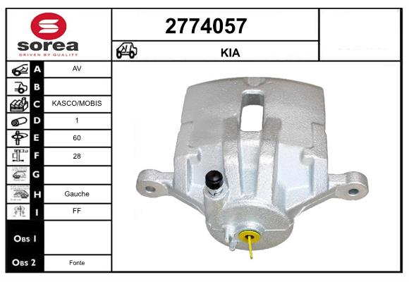 Etrier frana 2774057 EAI