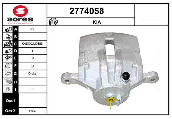Etrier frana 2774058 EAI