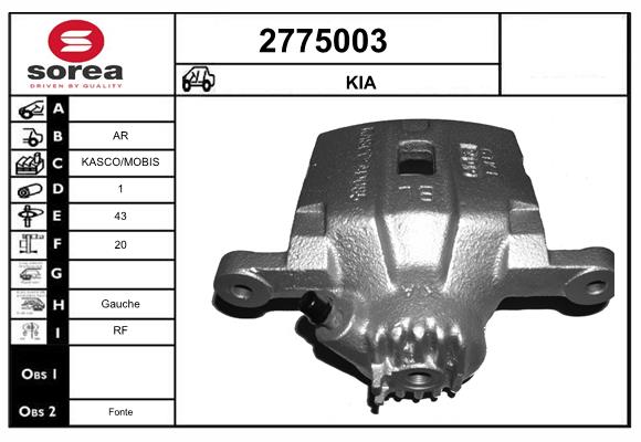 Etrier frana 2775003 EAI