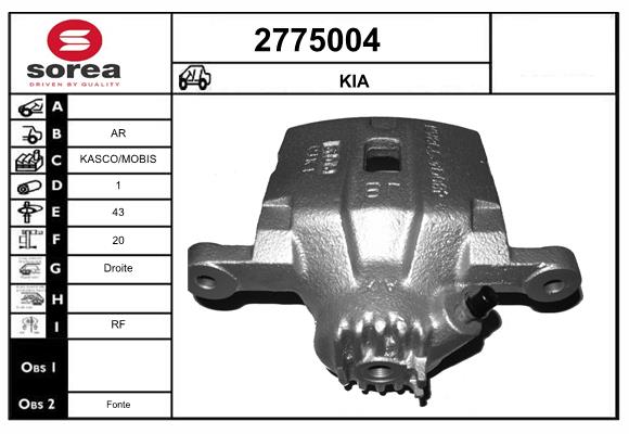 Etrier frana 2775004 EAI