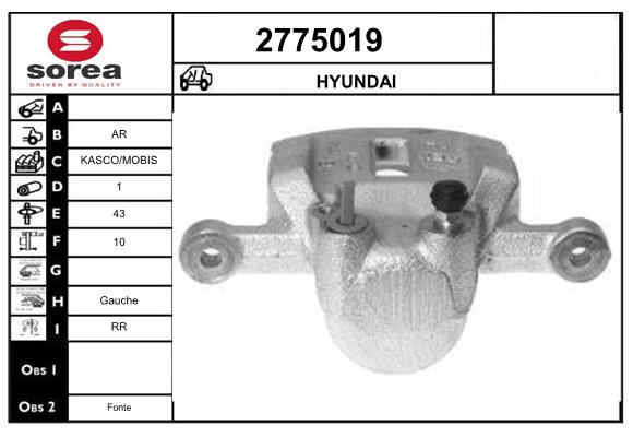 Etrier frana 2775019 EAI