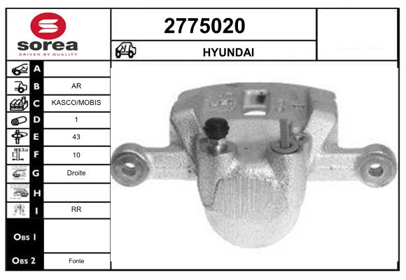 Etrier frana 2775020 EAI